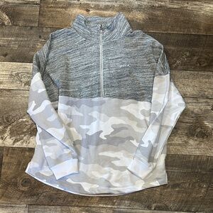NWOT VS PINK Campus Half Zip. Space Dye and Gray/White Camo.